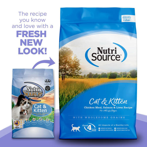 NutriSource® Cat & Kitten Chicken Meal, Salmon & Liver Recipe (5 lb)