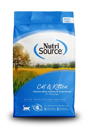 NutriSource® Cat & Kitten Chicken Meal, Salmon & Liver Recipe (5 lb)