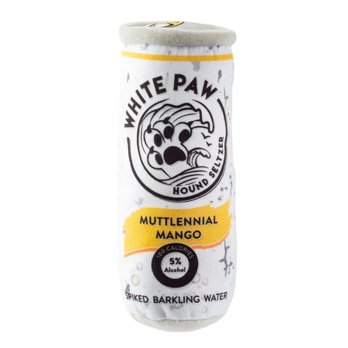 Haute Diggity White Paw Muttlenial Mango Hound Seltzer (7 x 4.5 x 2.5, White)