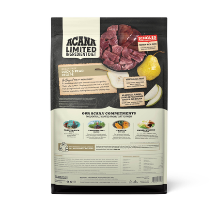ACANA Singles Limited Ingredient Dry Dog Food Duck & Pear Recipe (Sample)