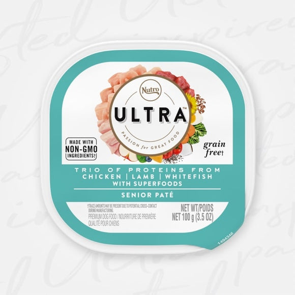 NUTRO ULTRA™ SENIOR TRIO OF PROTEINS CHICKEN, LAMB & WHITEFISH PATÉ WITH SUPERFOODS