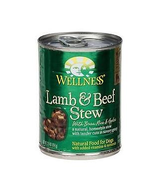 Wellness Natural Lamb and Beef Stew with Brown Rice and Apples Wet Canned Dog Food