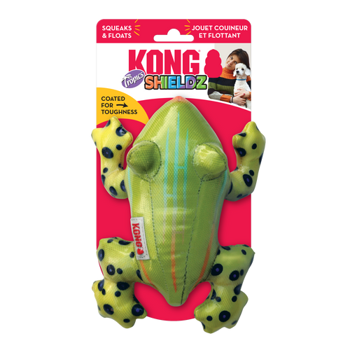 KONG Shieldz Tropics Frog Dog Toy