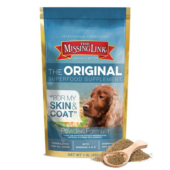 The Missing Link® Original Skin & Coat Powder Supplement for All Adult Dogs (1-lb)