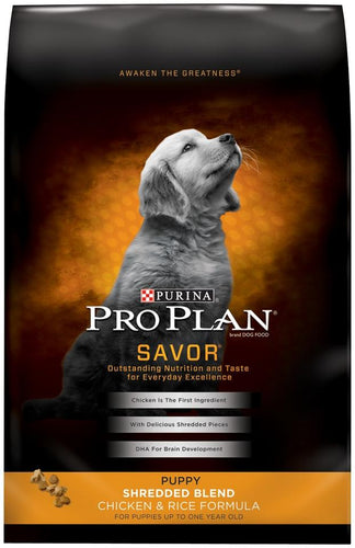 Purina Pro Plan Savor Puppy Shredded Blend Chicken & Rice Formula Dry Dog Food