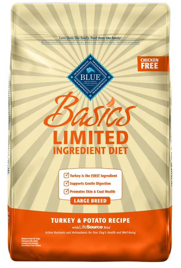 Blue Buffalo Basics Large Breed Adult Turkey & Potato Recipe Dry Dog Food