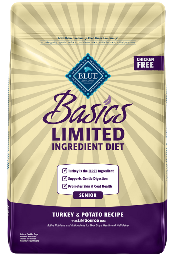 Blue Buffalo Basics Senior Turkey & Potato Recipe Dry Dog Food