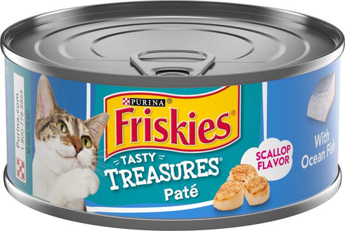 Friskies Tasty Treasures Pate Ocean Fish & Scallop Canned Cat Food