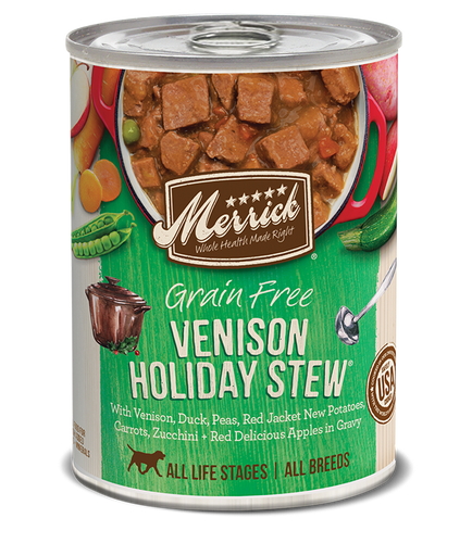 Merrick Grain Free Venison Holiday Stew Canned Dog Food