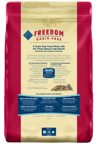 Blue Buffalo Freedom Grain-Free Adult Beef Recipe Dry Dog Food