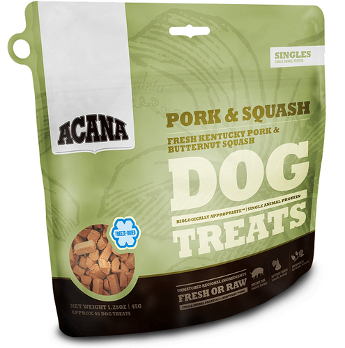 ACANA Singles Grain Free Limited Ingredient Diet Pork and Squash Formula Dog Treats Canal Fulton OH Barkly Meows