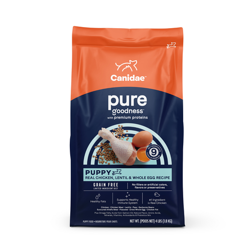 Canidae PURE Grain Free, Limited Ingredient Dry Puppy Food, Chicken, Lentil and Whole Egg (24-lb)