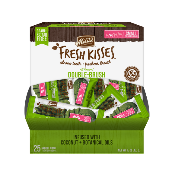 Merrick Fresh Kisses Grain Free Coconut Oil and Botanicals Small Dog Treat Box