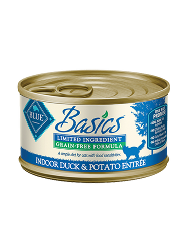 Blue Buffalo Basics Limited Ingredient Diet Adult Grain Free Duck and Potato Recipe Canned Cat Food