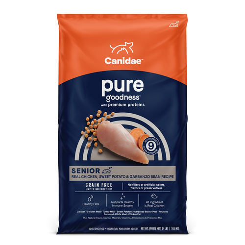 Canidae Grain Free PURE Chicken, Sweet Potato & Garbanzo Bean Recipe Dry Dog Food (24-lb)