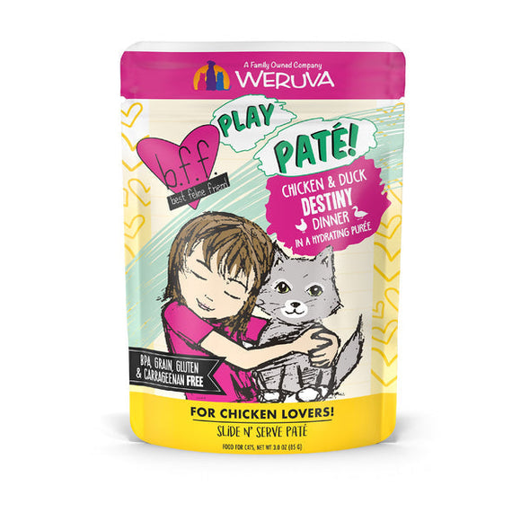 Weruva BFF PLAY Paté Chicken & Duck Destiny Dinner in a Hydrating Purée Cat Food