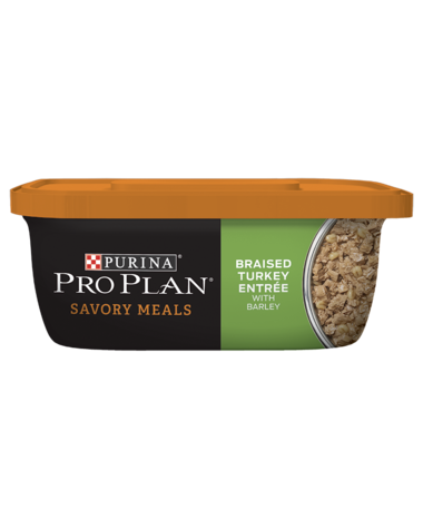 Purina Pro Plan Savory Meals Braised Turkey Entrée With Barley Wet Dog Food