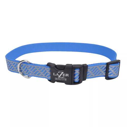 Coastal Pet Products Lazer Brite Reflective Open-Design Adjustable Collar (3/8 x 8 - 12)