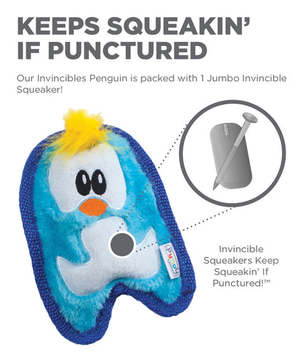 Outward Hound Invincible Mini Penguin Plush Dog Toy