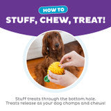 Outward Hound Dental Pineapple Dental Chew Toy and Interactive Treat Stuffer for Dogs (Yellow)