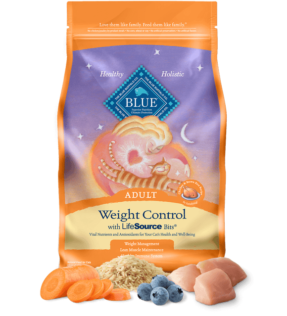 BLUE™ Weight Control Adult Cats Chicken and Brown Rice Recipe (3 lb)