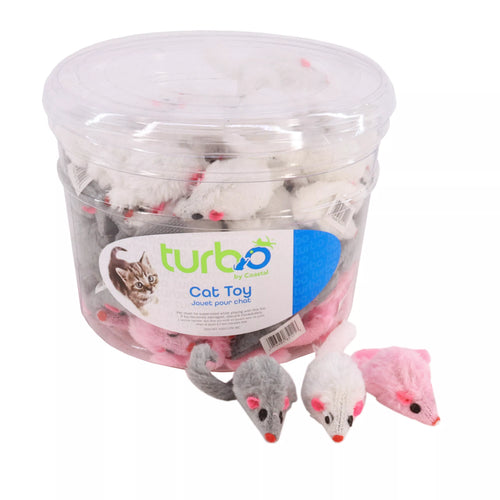 Coastal Pet Turbo Furry Mice Bulk Cat Toy
