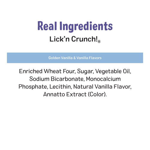 Three Dog Bakery Lick’n Crunch!® Golden & Vanilla Flavors Dog Treats