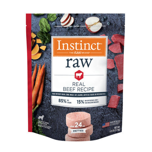 Nature's Variety Instinct Raw Frozen Beef Patties Dog Food