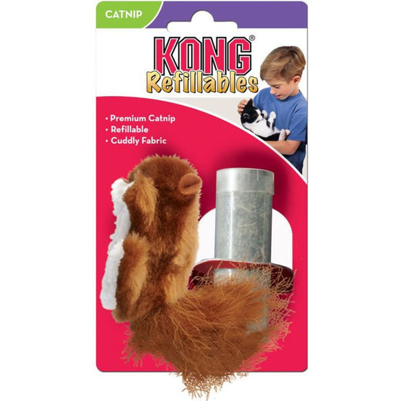 KONG REFILLABLES SQUIRREL (BROWN)