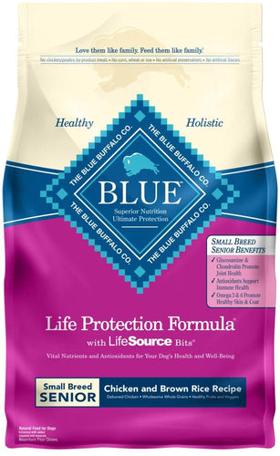 Blue Buffalo Life Protection Natural Chicken Brown Rice Recipe Small Breed Senior Dry Dog Food Canal Fulton OH Barkly Meows