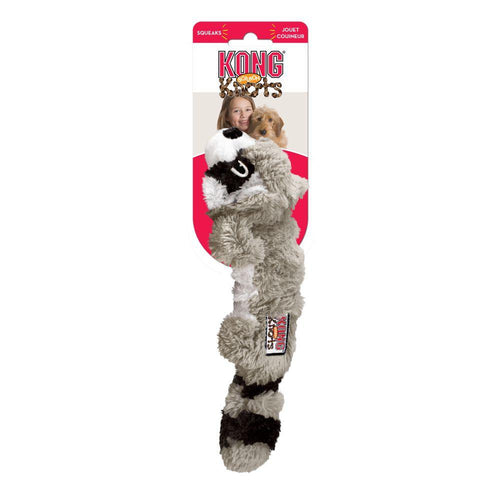 KONG Scrunch Knots Raccoon Dog Toy